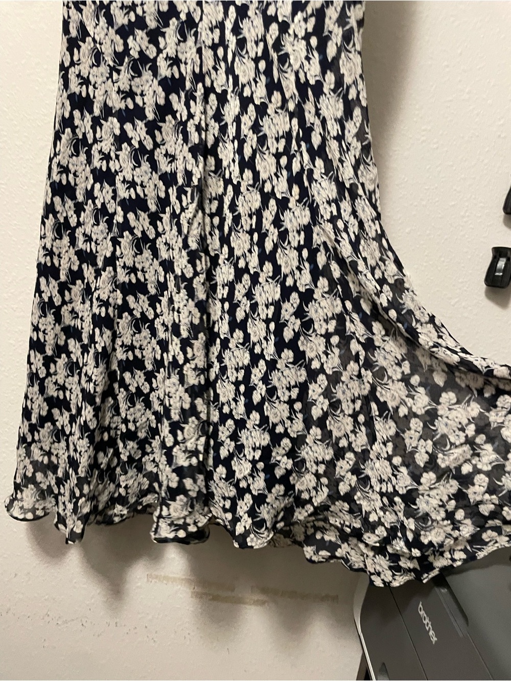 Ralph Lauren Vintage 100% Silk Floral Maxi Skirt Petite Large - Picture 2 of 10